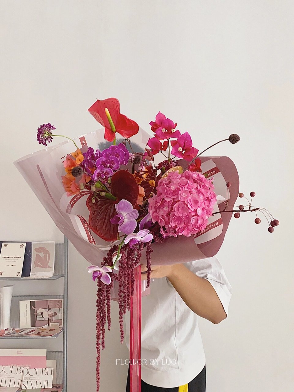 花束设计|火龙果口味的花束～ 花束设计|火龙果口味的花束～ 用剩余
