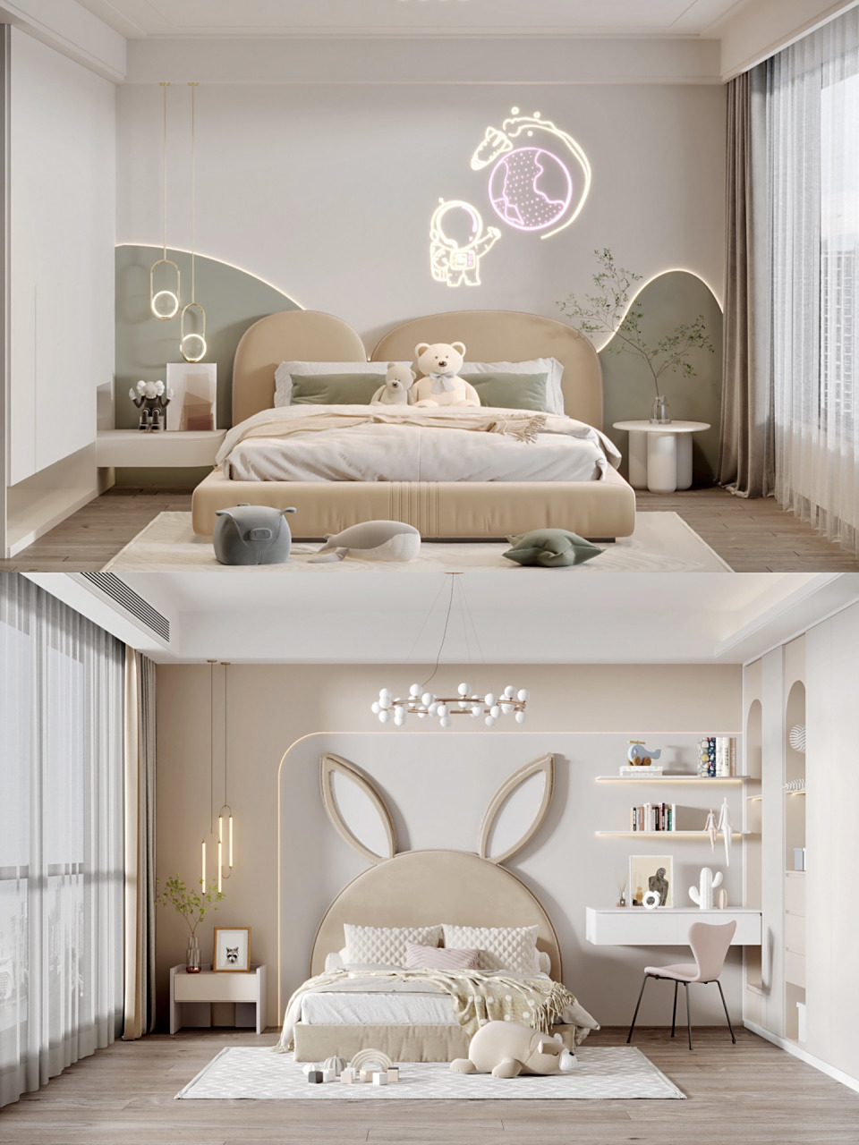 设计|隔壁小孩都羡慕哭了6015 小朋友的世界充满童趣与魅力儿童房