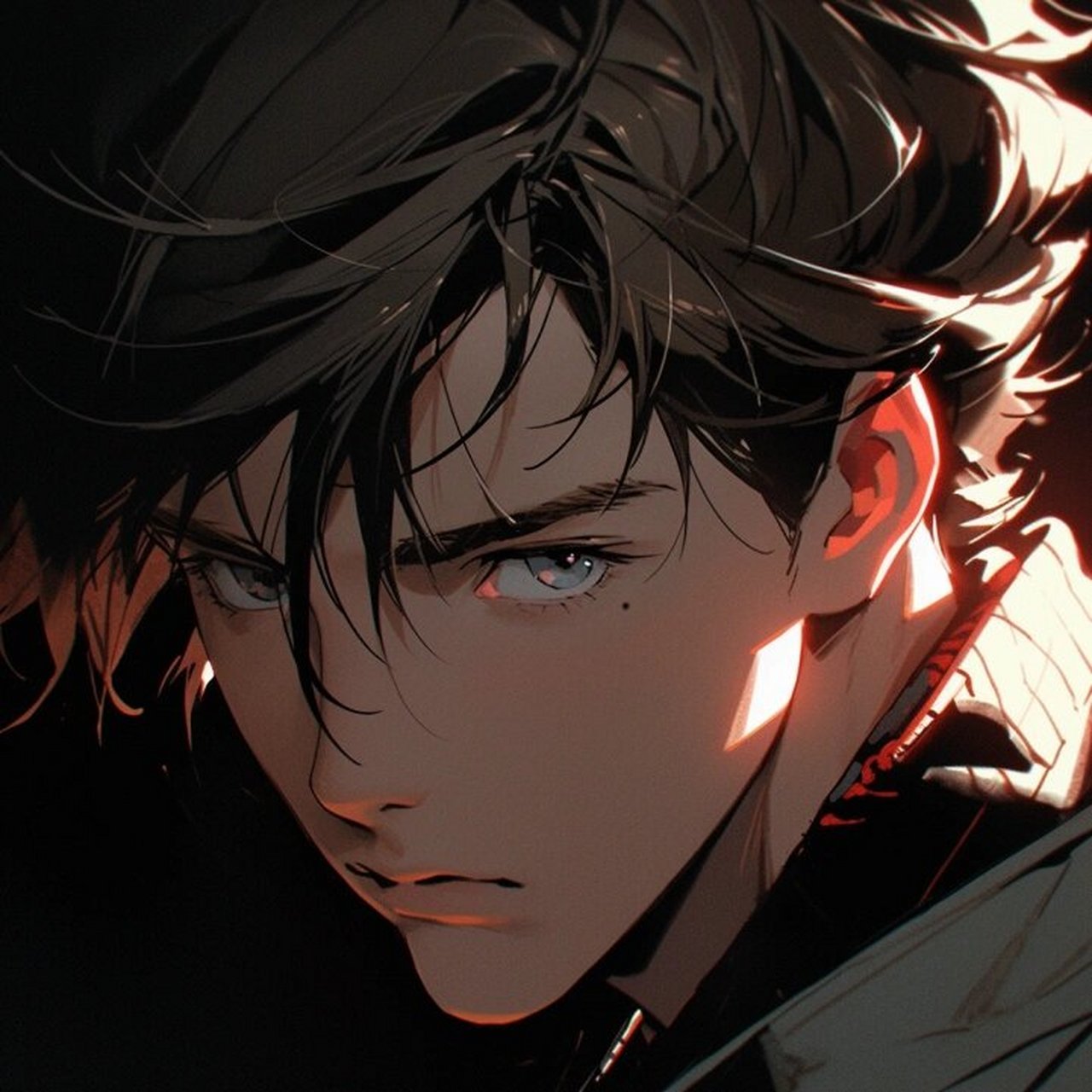 这张99帅气男生对视头像,玩转旧漫风格!