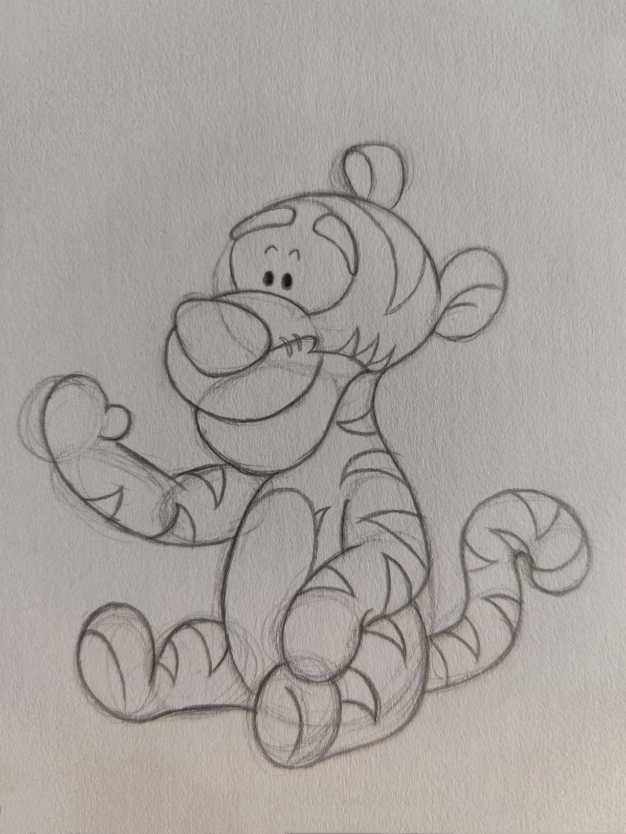 可爱的跳跳虎 简笔画教程