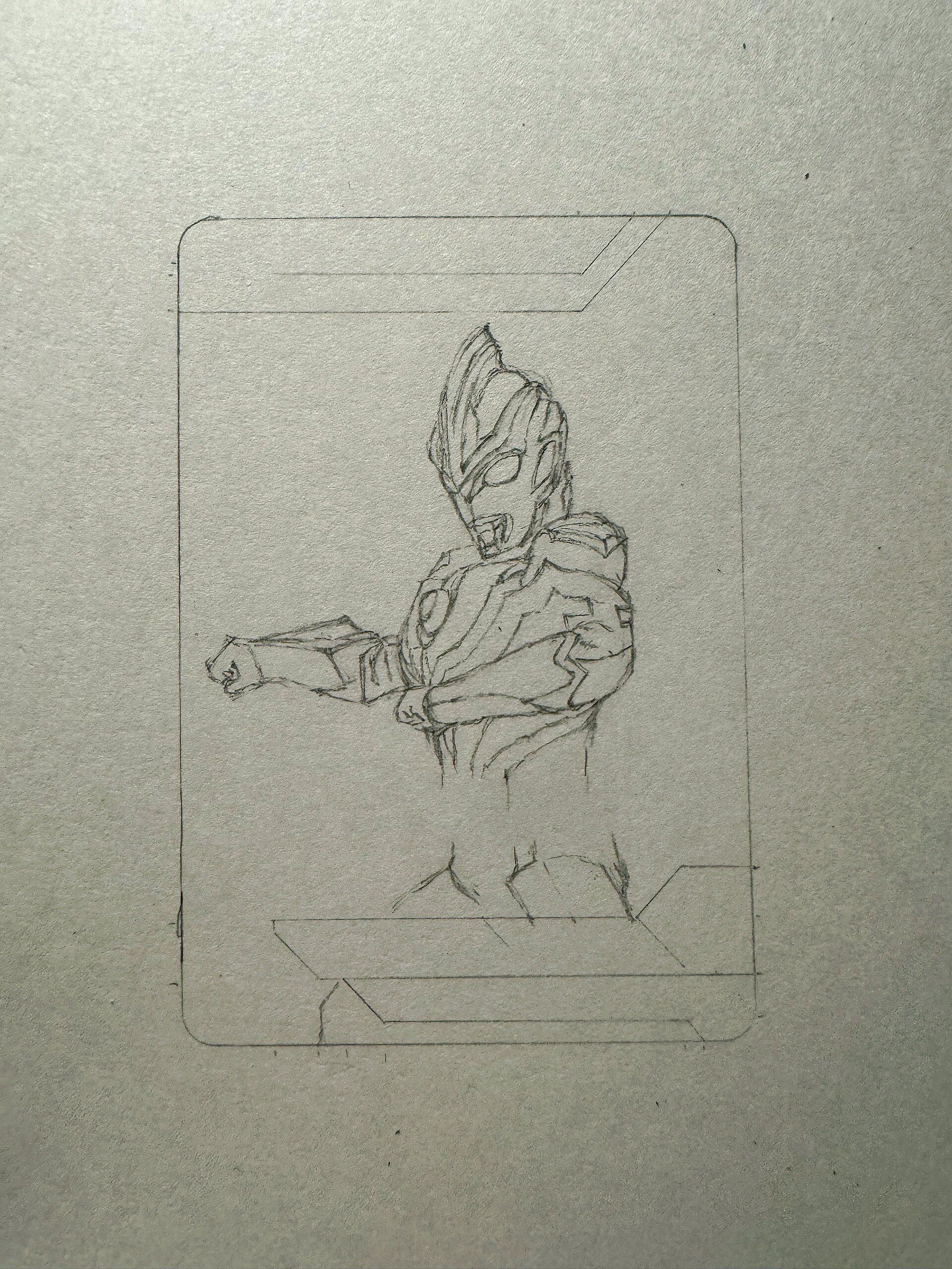 手绘奥特曼签名卡超详细过程 零基础也能画