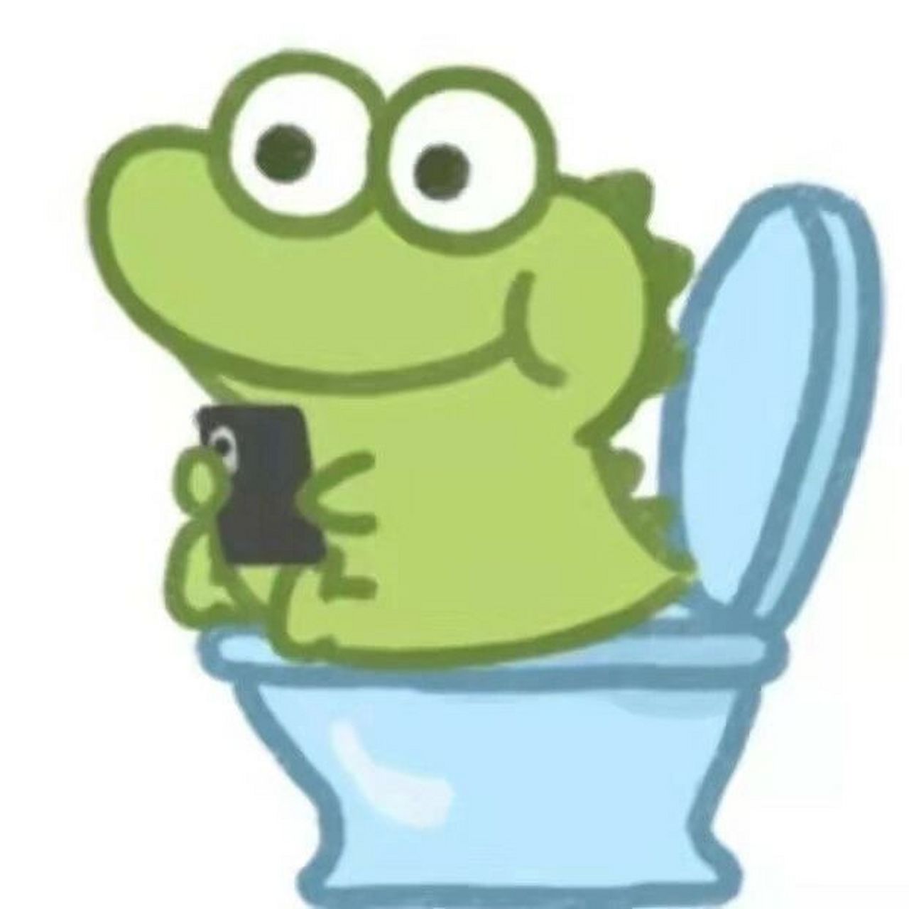 小鳄鱼爱洗澡表情包图片