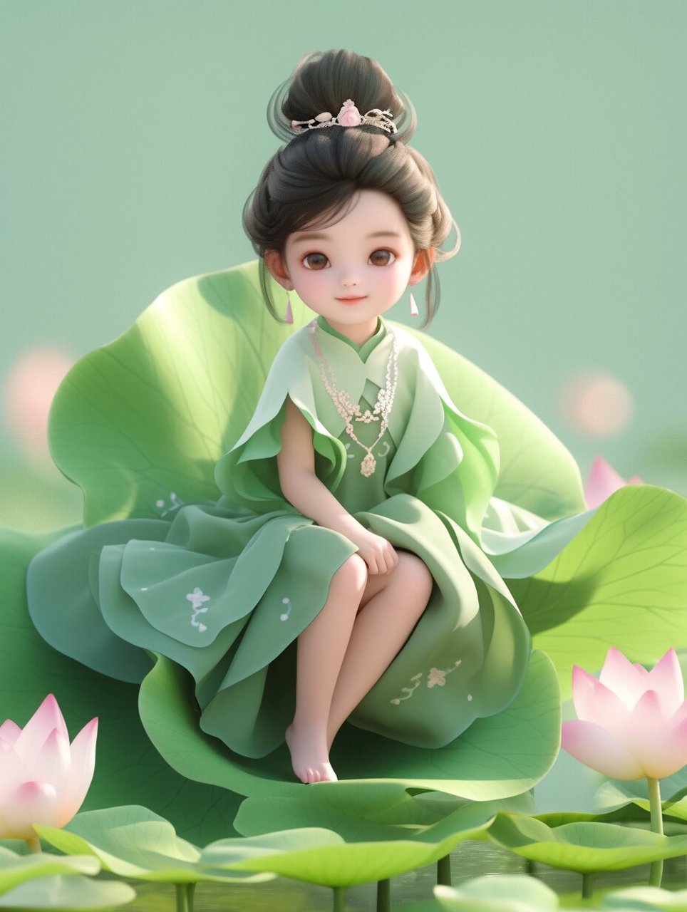 古风头像丨荷花仙子·第4幕 护身仙女 从今天开始, 做一个身上带有