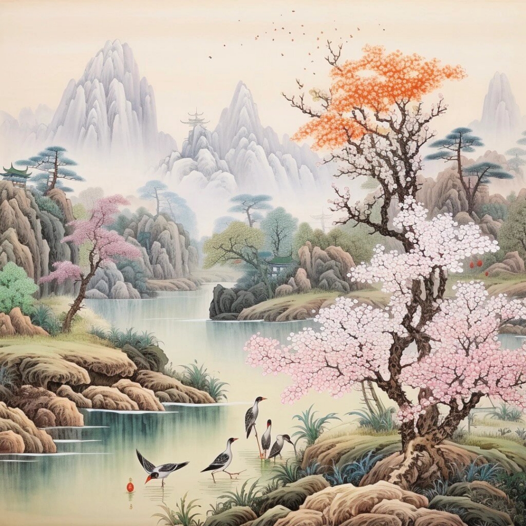 山水画图片大全微信头像