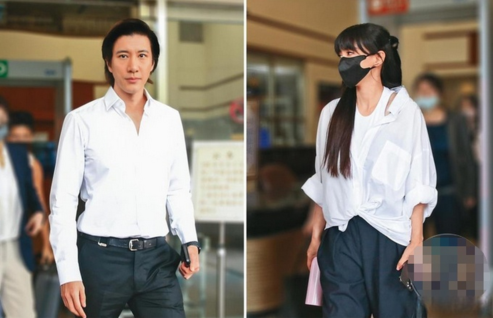 【#王力宏李靓蕾现身台湾法庭#】#王力宏李靓蕾现身法院#7月5日,据