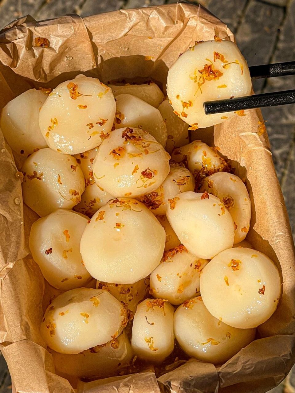 后悔才打包了一份0101太好吃了 脆甜可口的桂花马蹄!太好吃了!