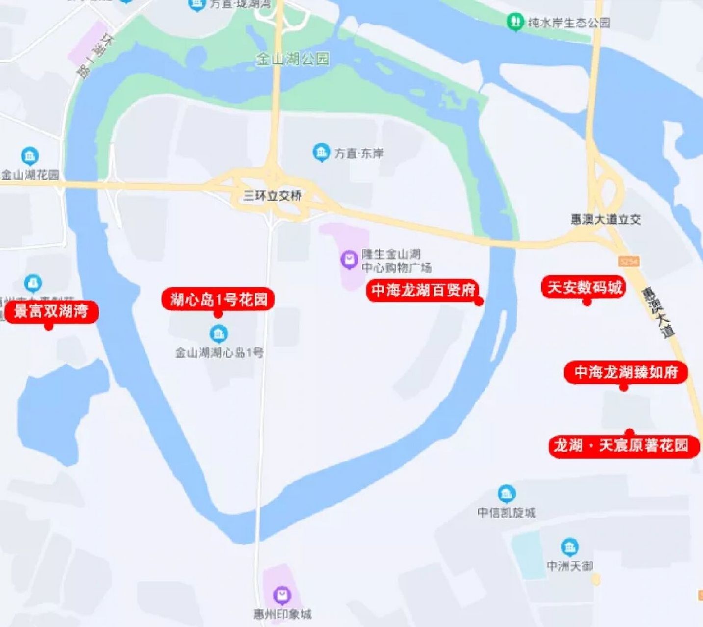 惠州楼市7大片区对比,(一) 作为惠州的中心城区,惠城有着丰富的资源和