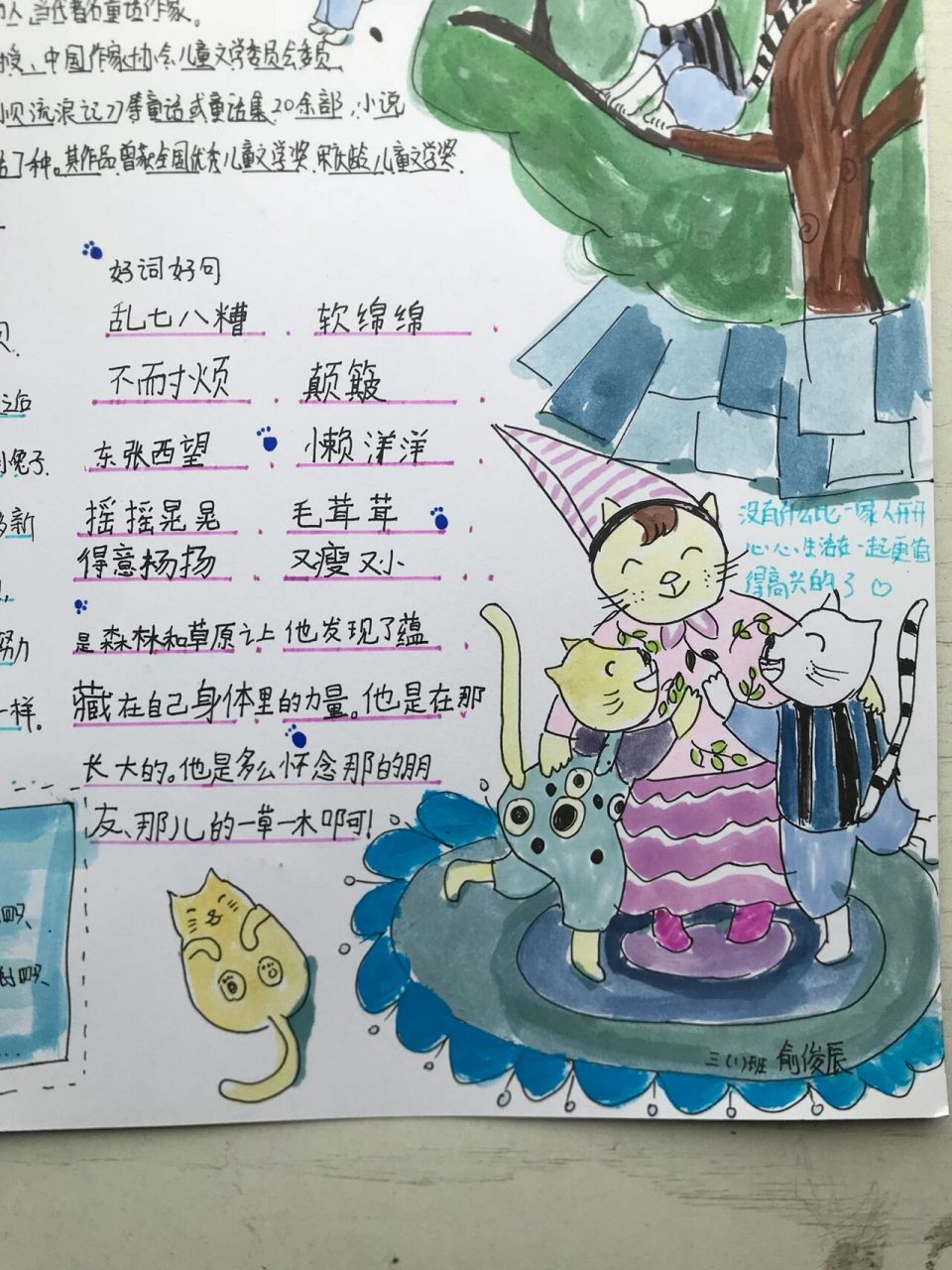三年级-阅读小报-怪老头手抄报 三年级手抄报-怪老头-小贝流浪记 阅读