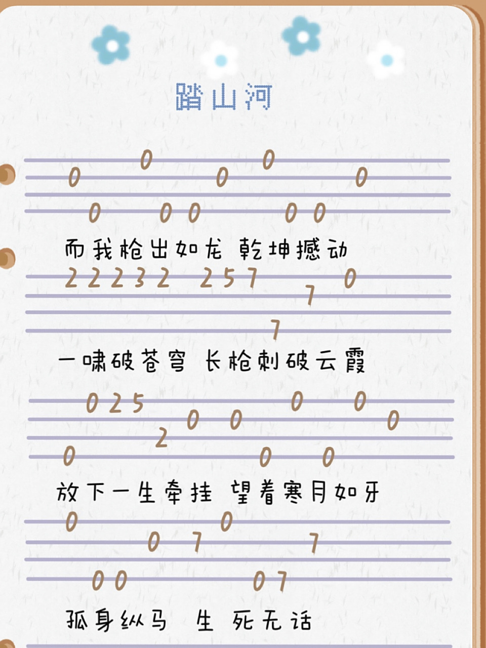 尤克里里指弹谱 〔踏山河