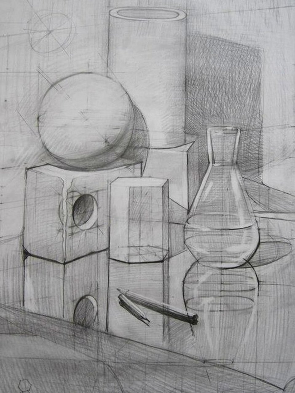 俄罗斯列宾美院素描静物