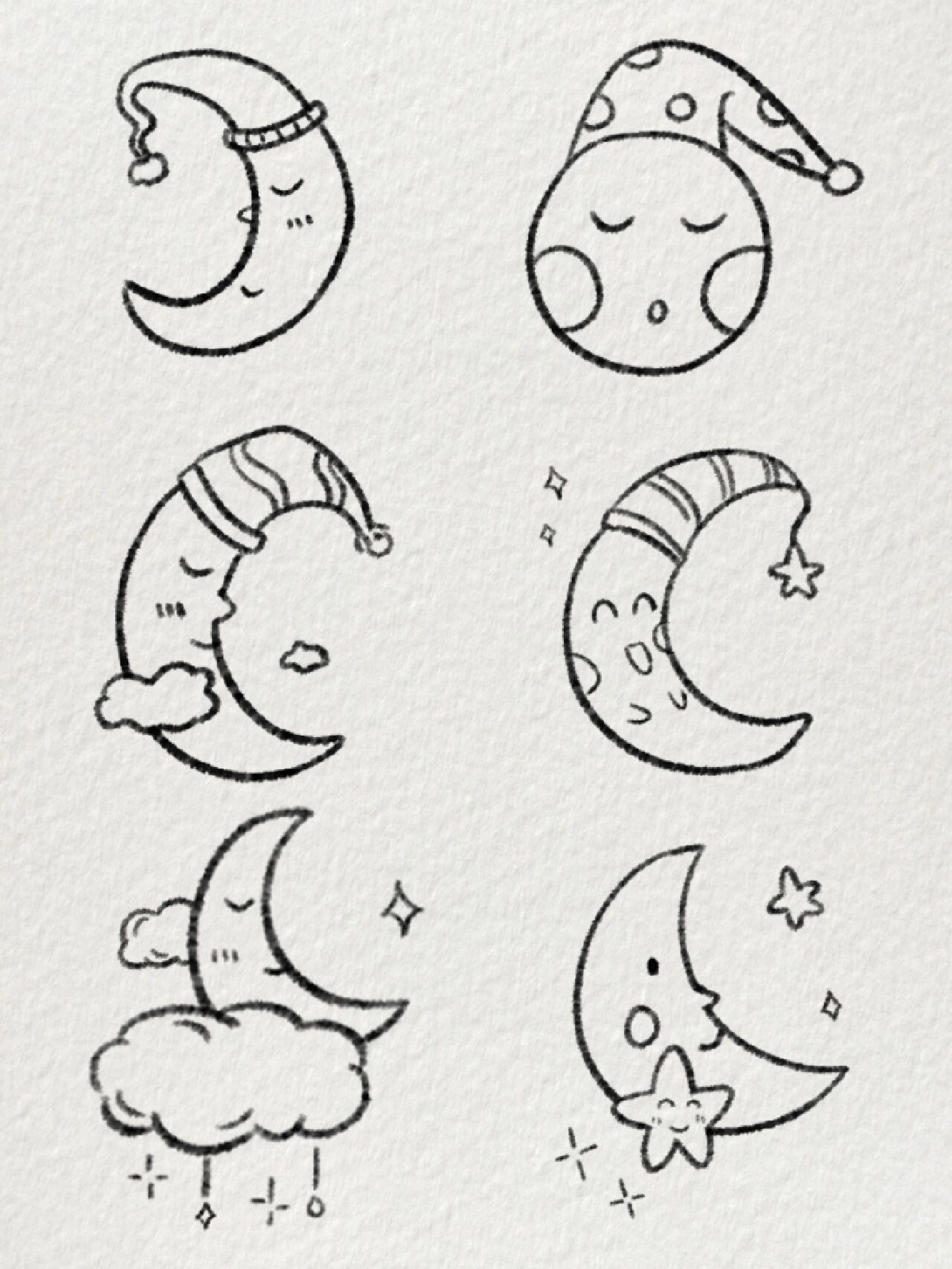 超简单的月亮简笔画|总有月亮93奔你而来