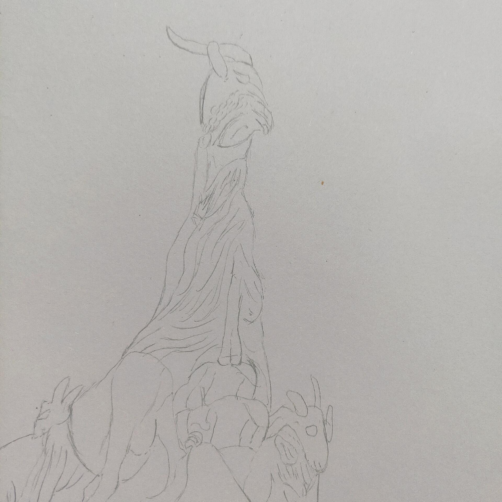 五羊雕塑 画了个五羊雕塑,凑合看吧