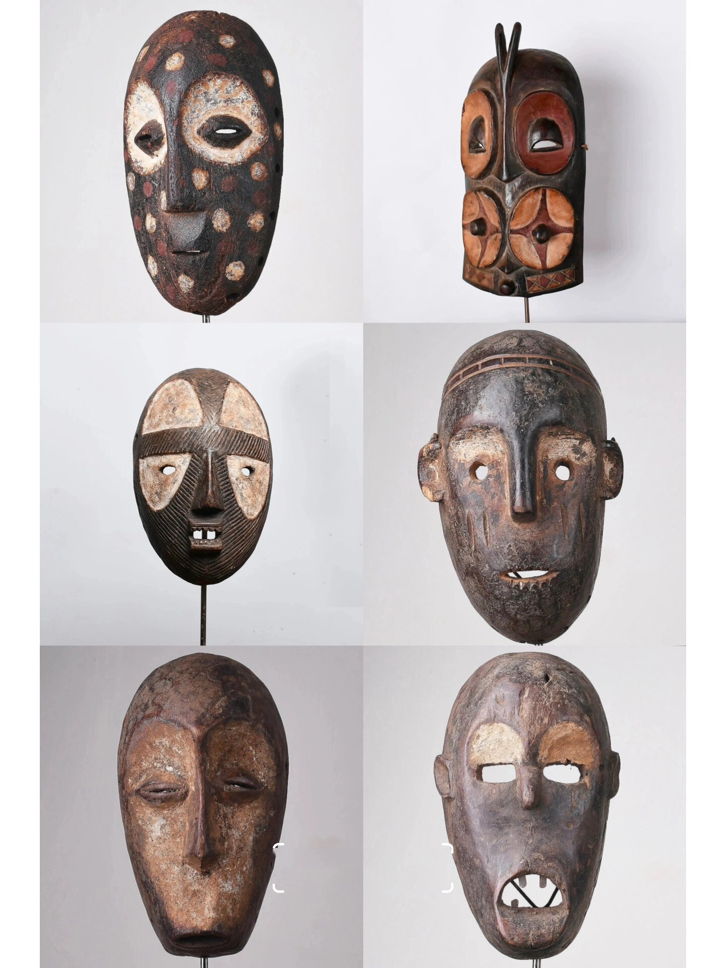 7615一群丑萌非洲部落木雕面具99