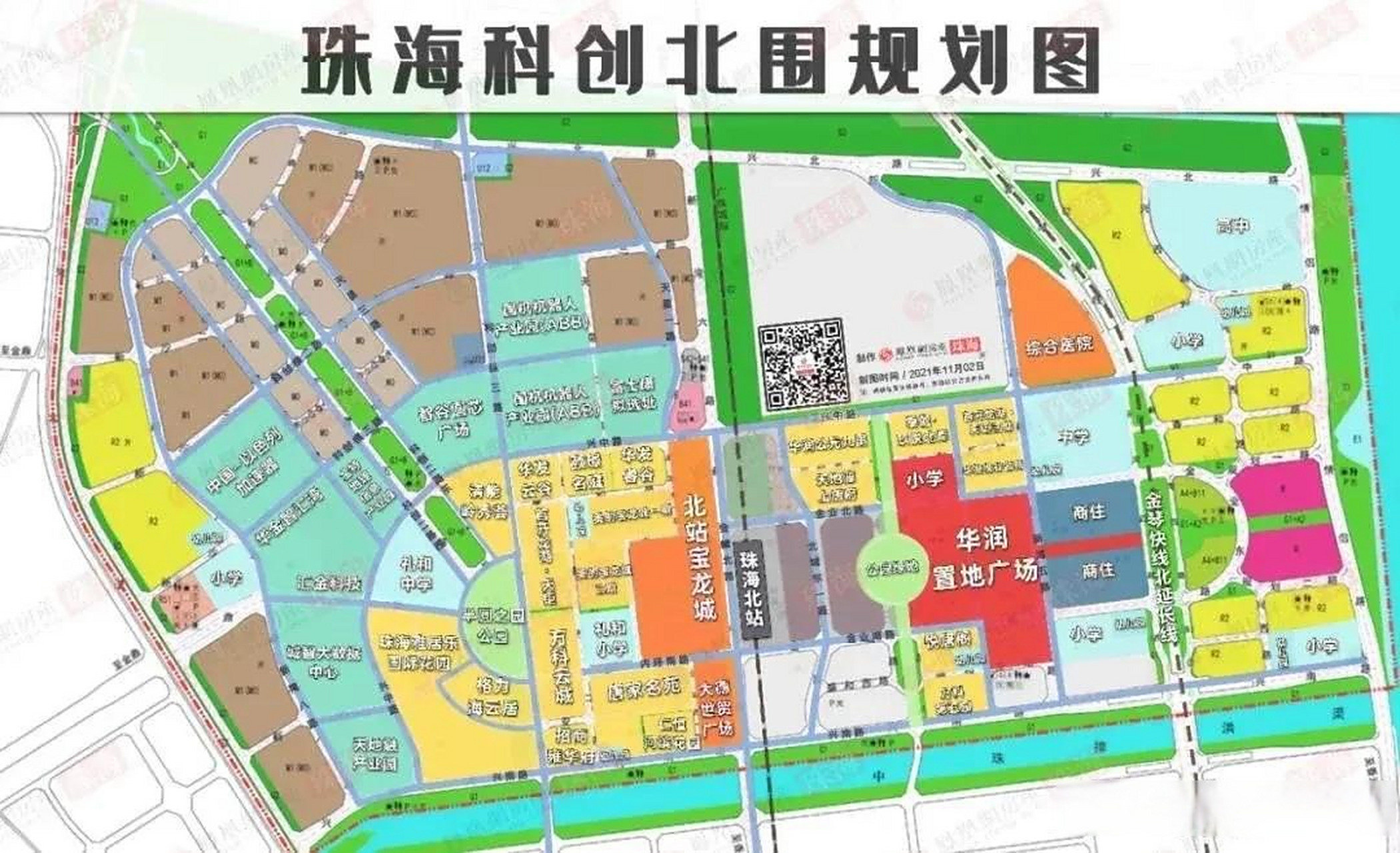 珠海科创北围规划图 广东头条  珠海头条