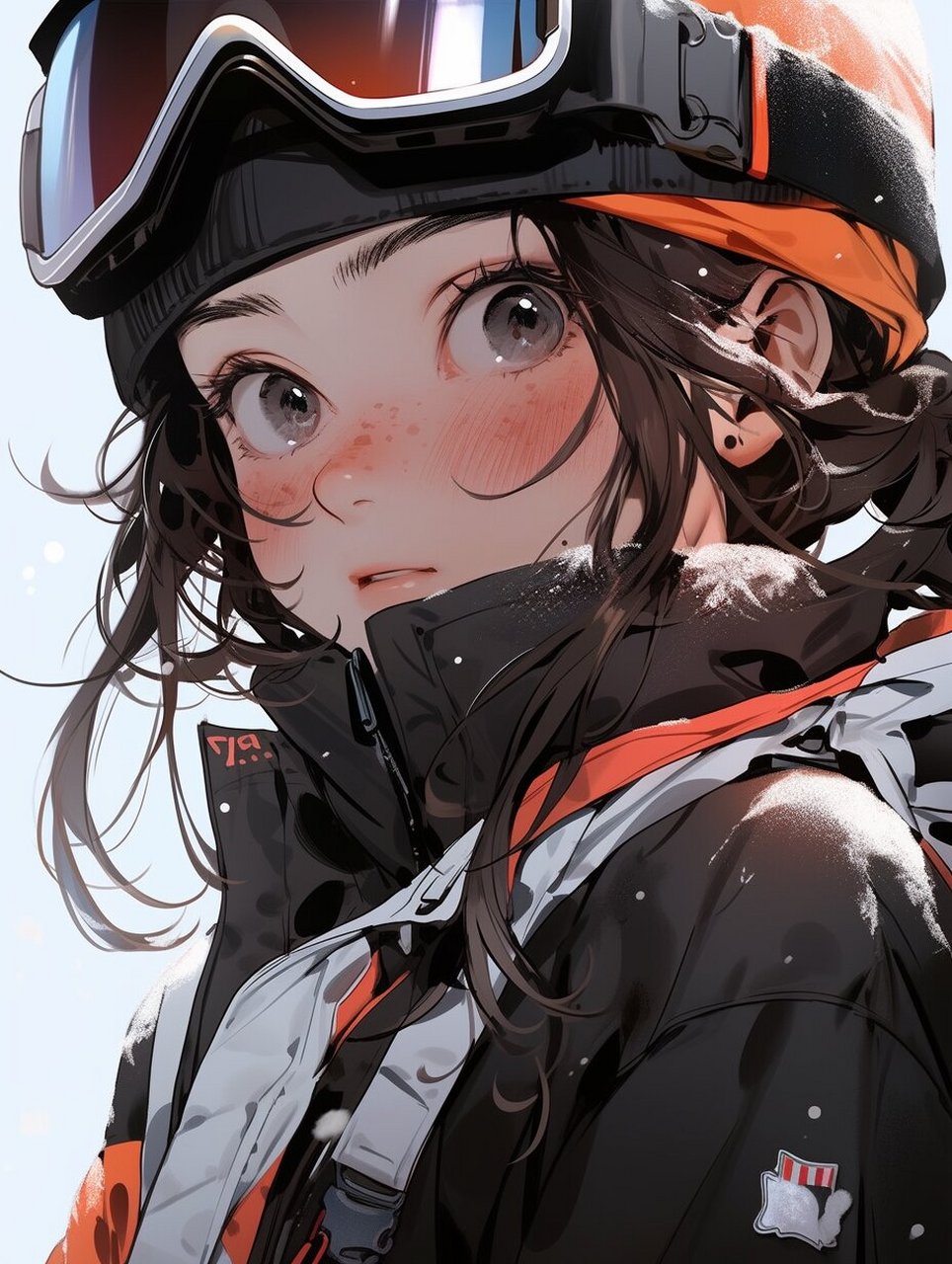 动漫头像 i 滑雪女孩