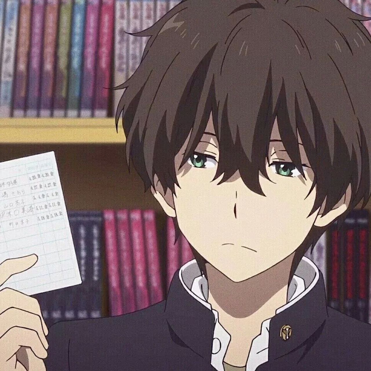 动漫人物:折木奉太郎 图片源于动漫:《冰菓》有兴趣可以去看看 很