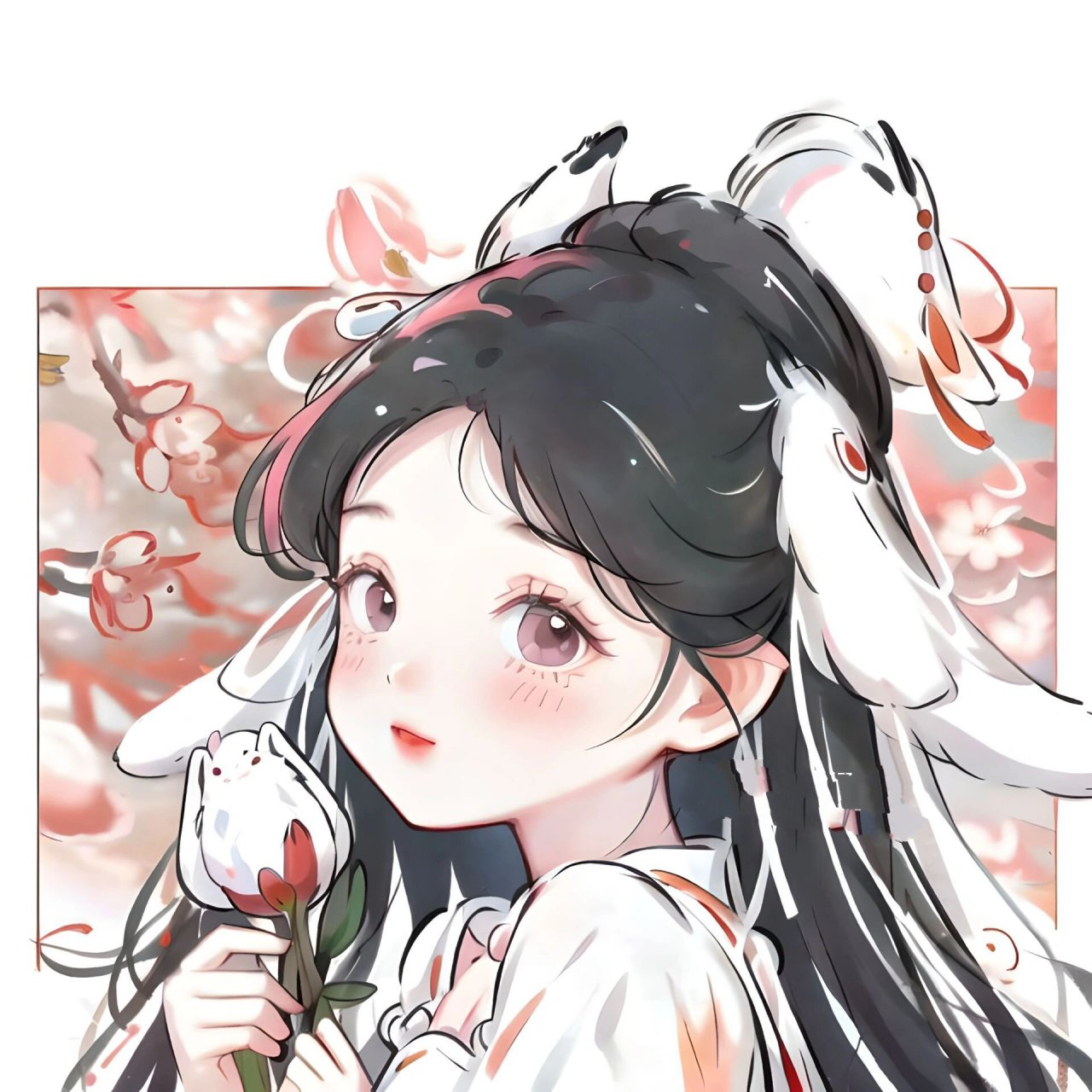 古风可爱少女动漫头像 不知道是像大乔还是像小乔 你说呢