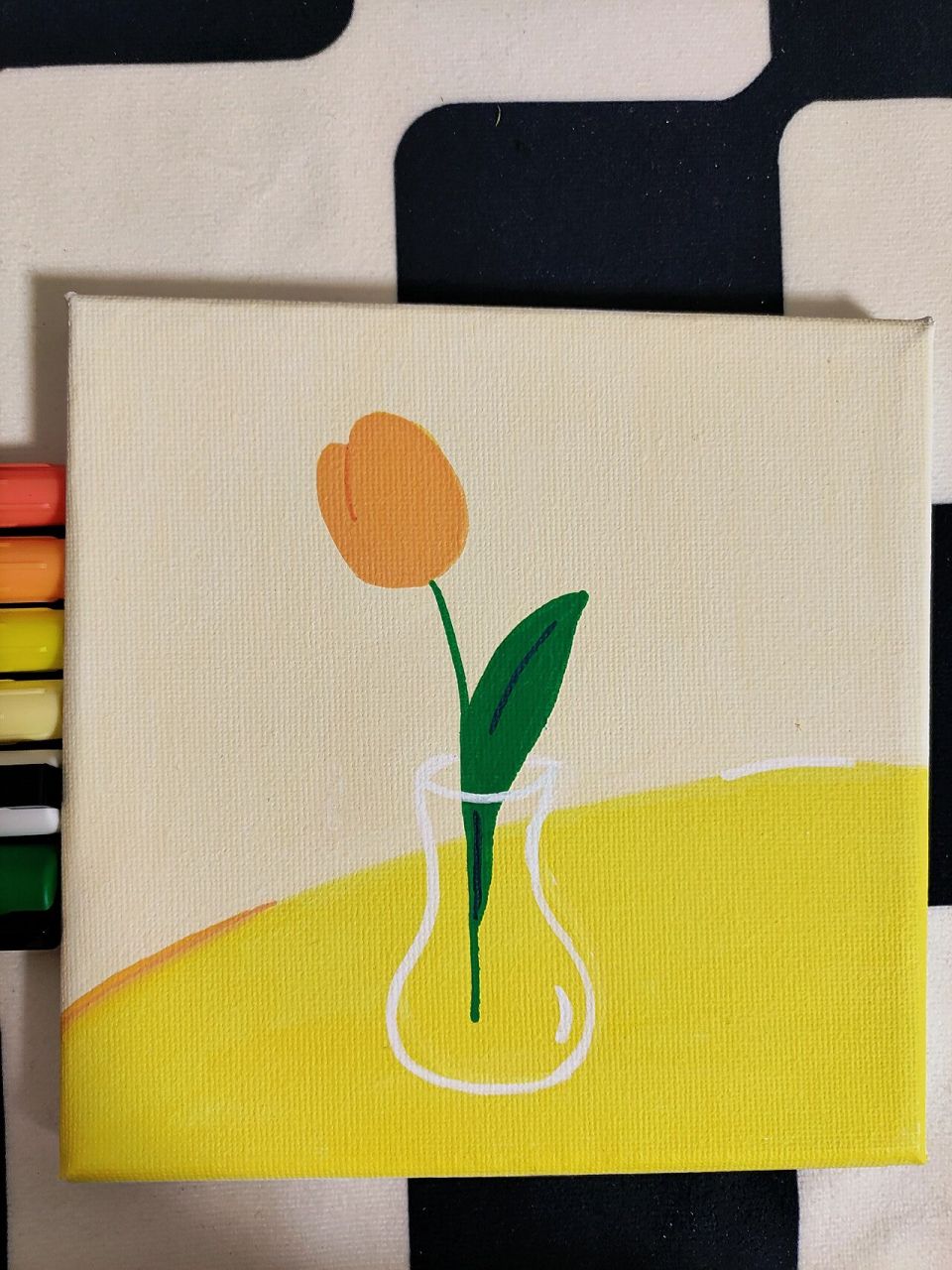 丙烯马克笔76|桌上的郁金香