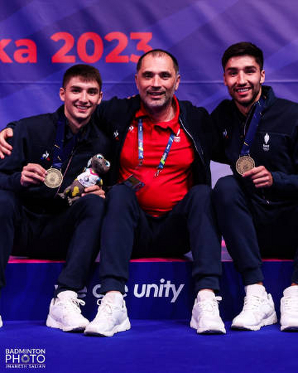 羽毛球#   上阵父子兵啊  #波波夫兄弟##杨晨大神