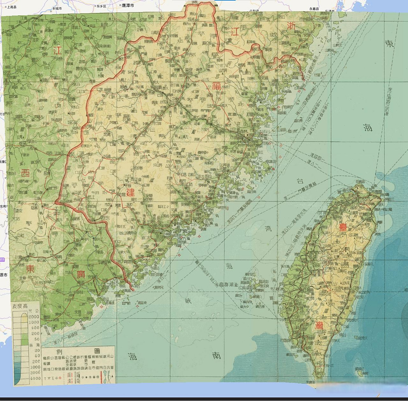 1949-1958年福建省行政区划地图福建历史地理 1949年8月,福建省人民