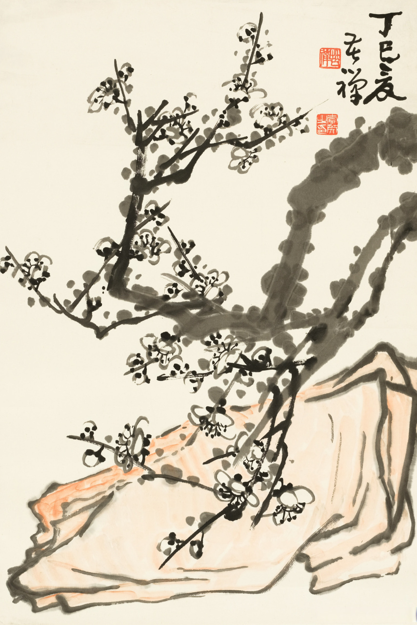 画家李苦禅笔下的梅花