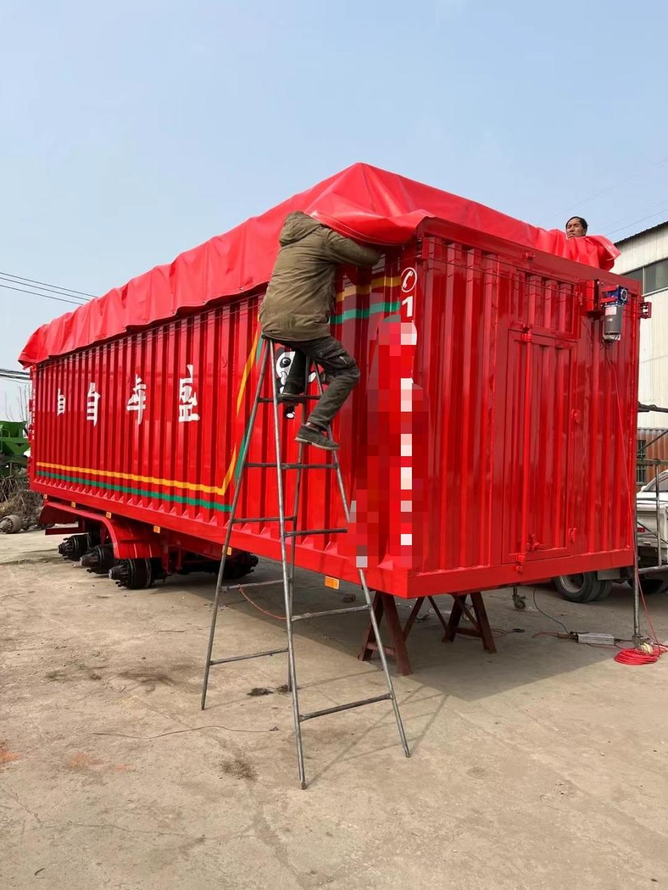 2米高 大梁上18下18双8立板 车厢前8道梁8701514方管5个厚 后7道