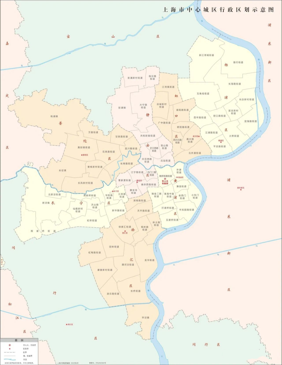 上海市区区域分布图图片