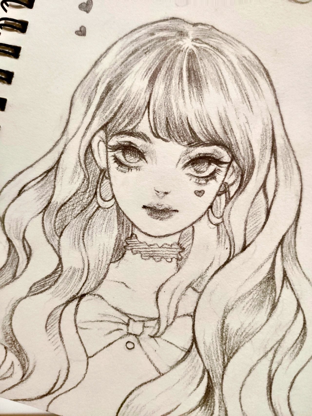 手绘气质美女子(附简单头发画法