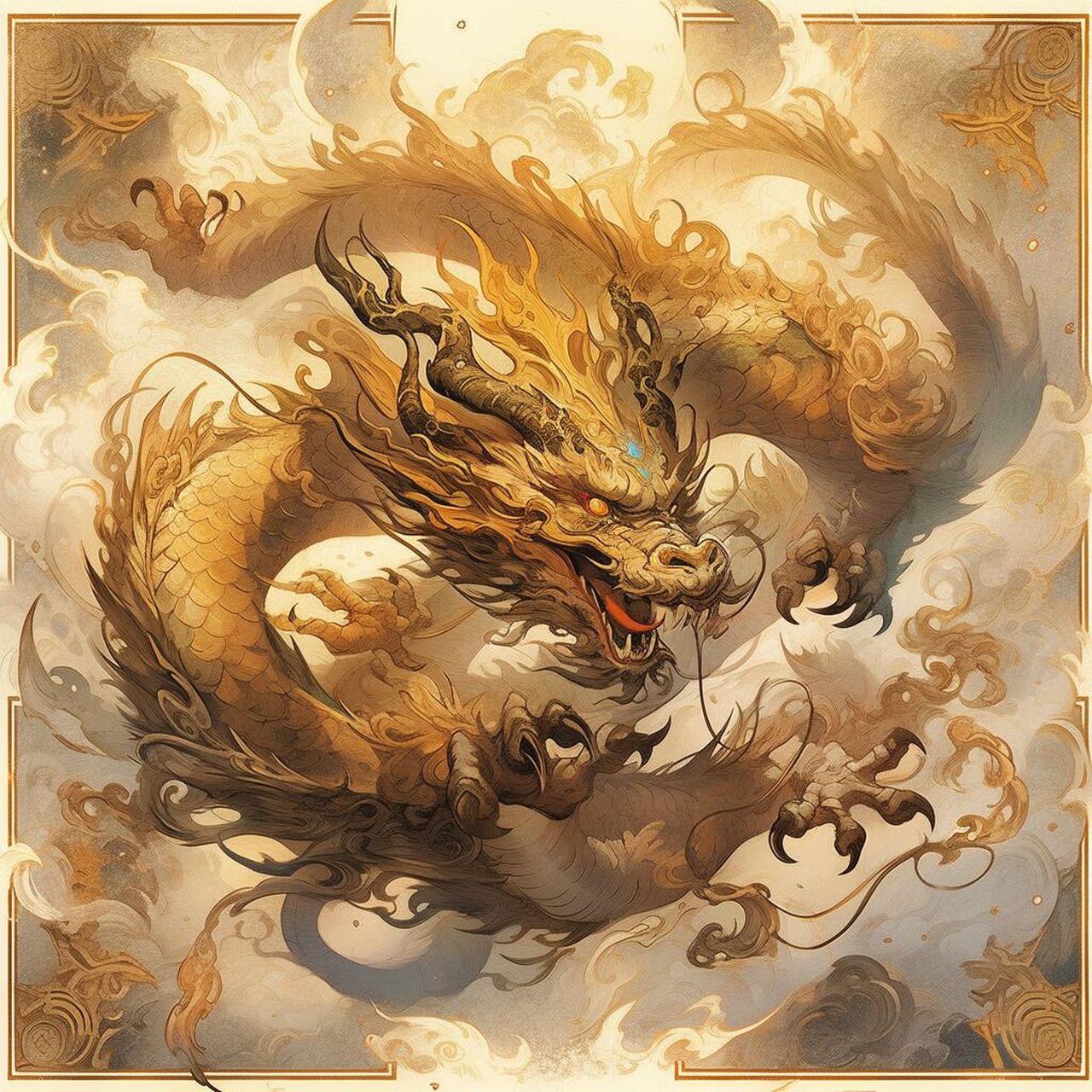 中国金龙 - 又作五爪金龙,拥有高贵无比的气势,相传五爪金龙本是一条