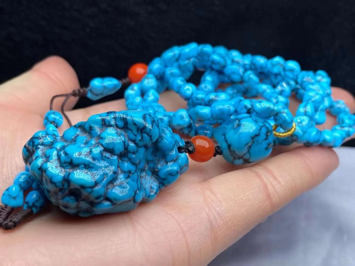 暴力蓝 玉化绿松石| 收藏级 收藏品!