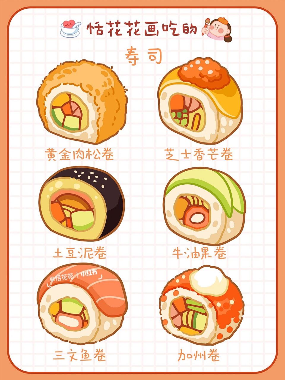 寿司简笔画套餐图片