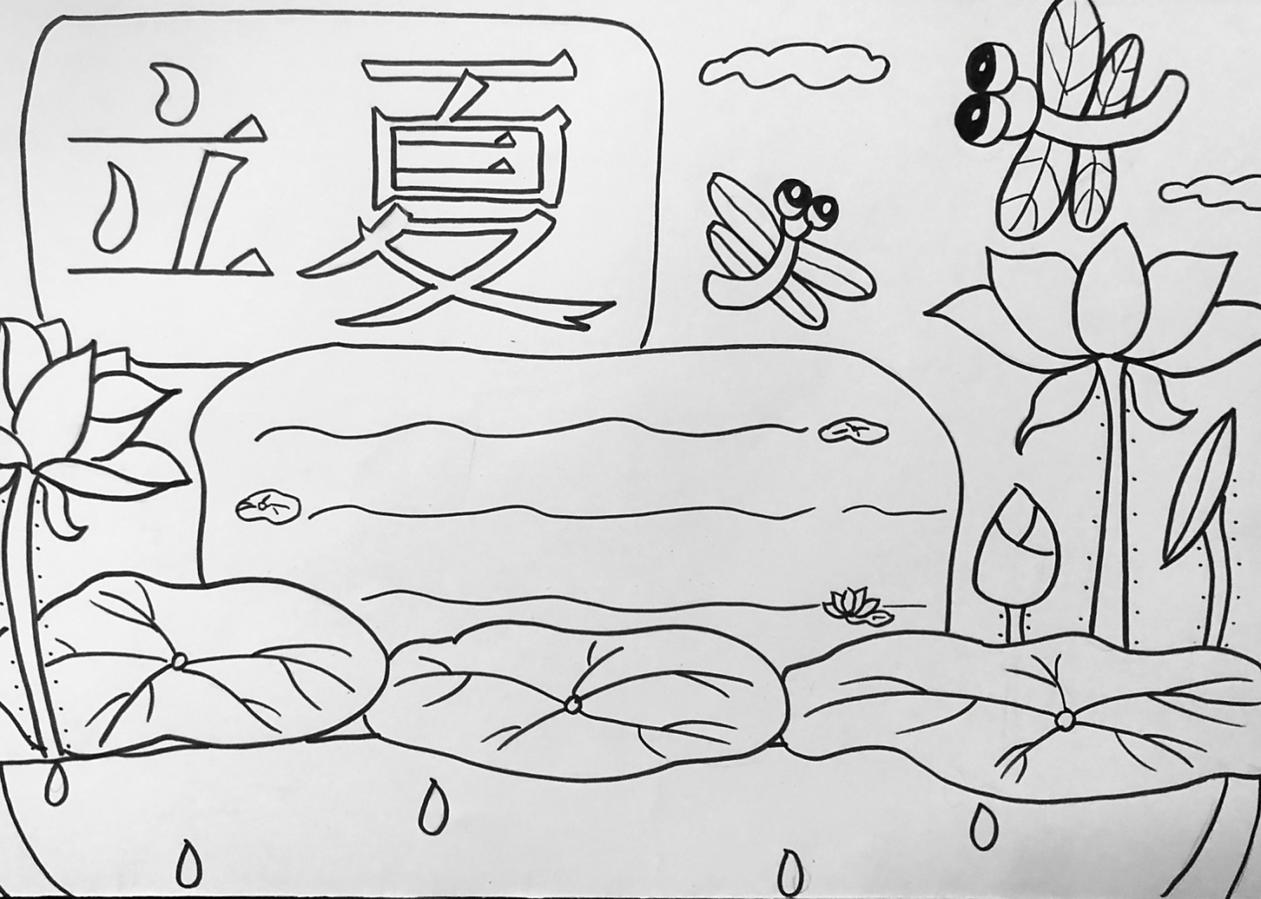 节气手抄报七 立夏