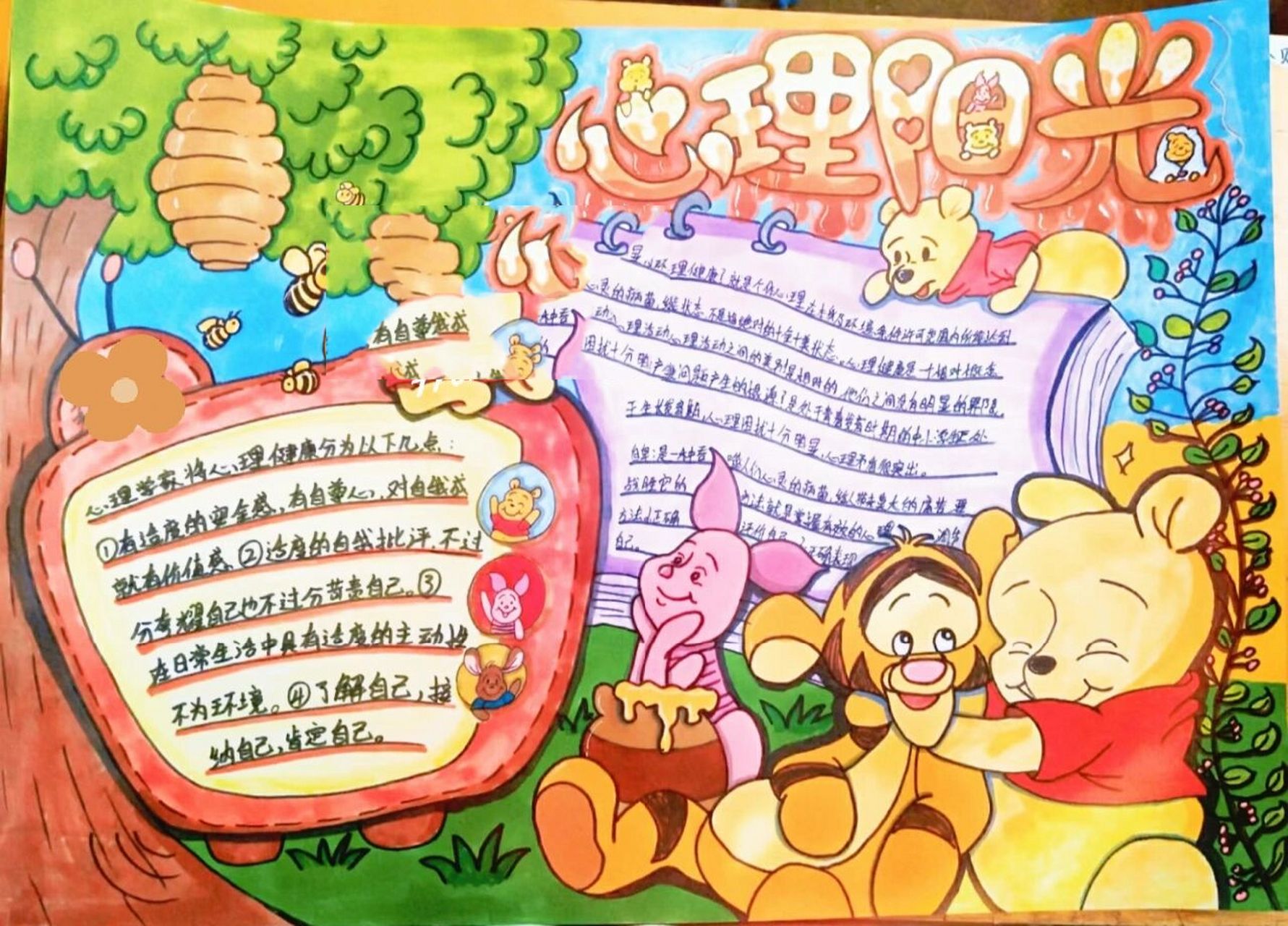 心理手抄报 这可是我原创的心理手抄报,在学校得了一等奖,嘻嘻嘻,可以