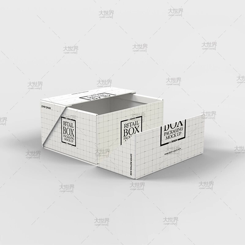 创意磁铁双开礼品盒/盒型尺寸展开图