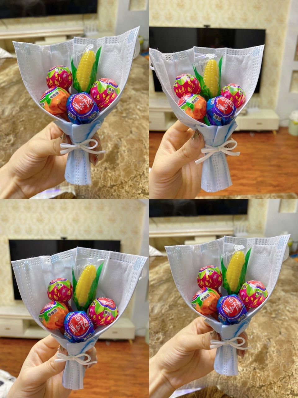 超级简单的棒棒糖花束制作教程来啦 让我看看是哪个可爱还没有收到好