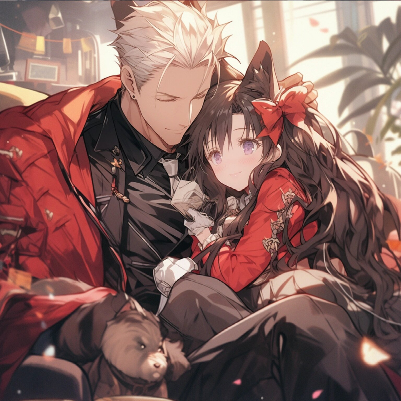 七夕预热|弓凛|fate❤️archer×远坂凛❤️�又来跑ai嗑