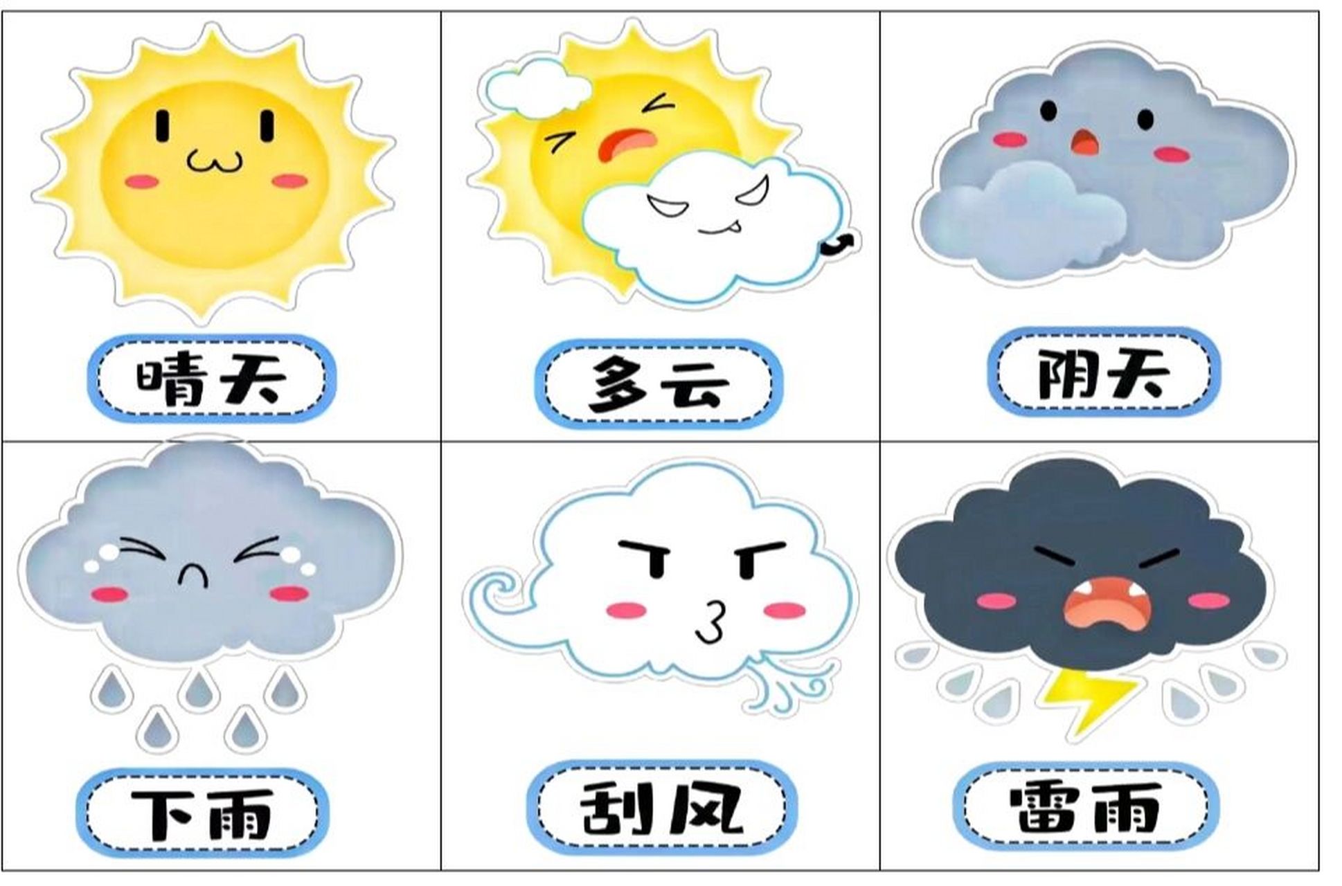 天气播报环创可用图片 可以用在小小播报员,适合中小班