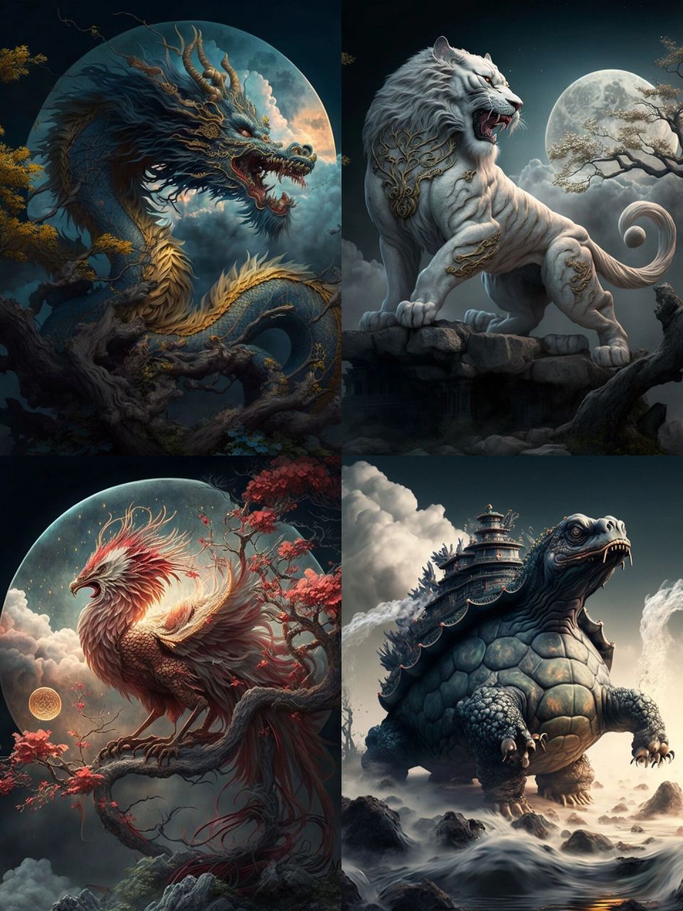 中国四大神兽图片大全图片