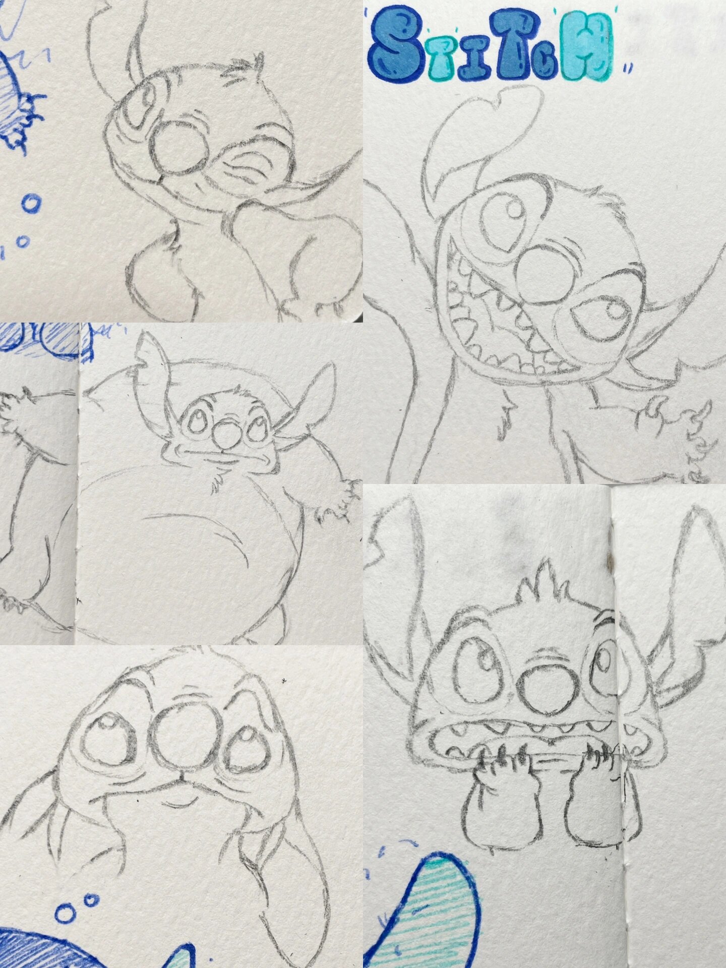 07简笔画|线稿|《星际宝贝》—史迪奇6015 07内附全部线稿在