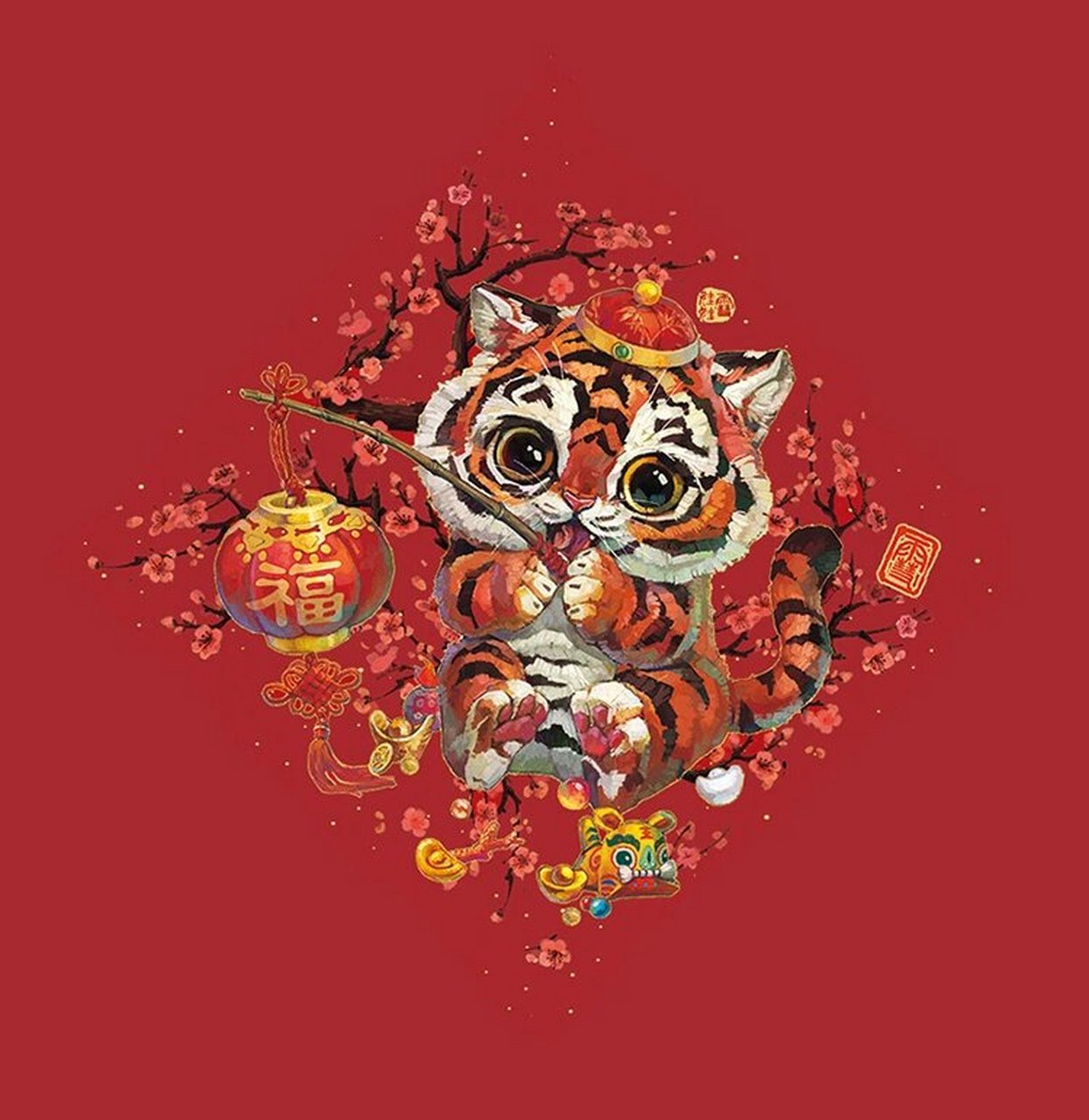 虎年画一只小老虎912022