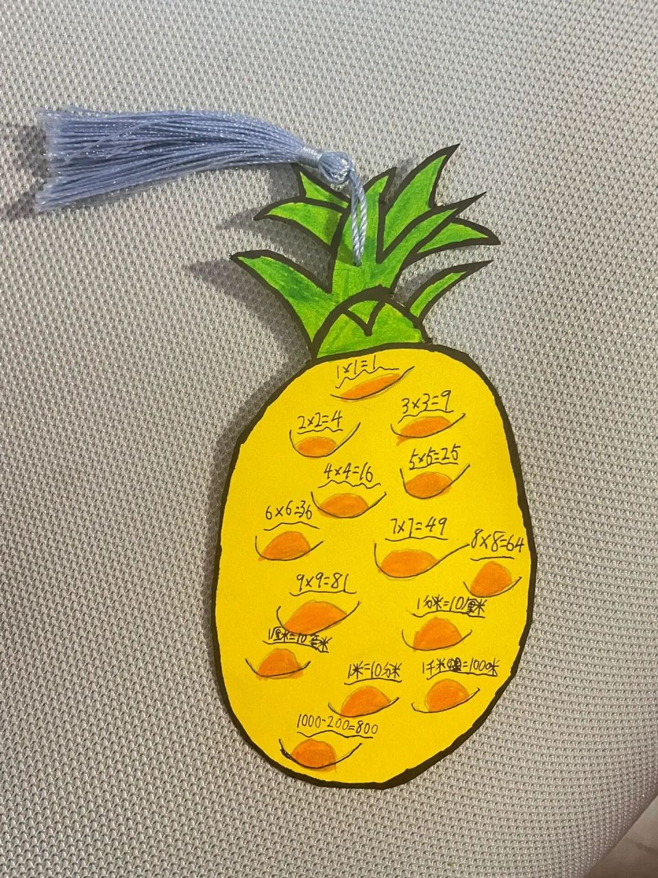 数学书签 二年级数学书签,小朋友分分钟画好了