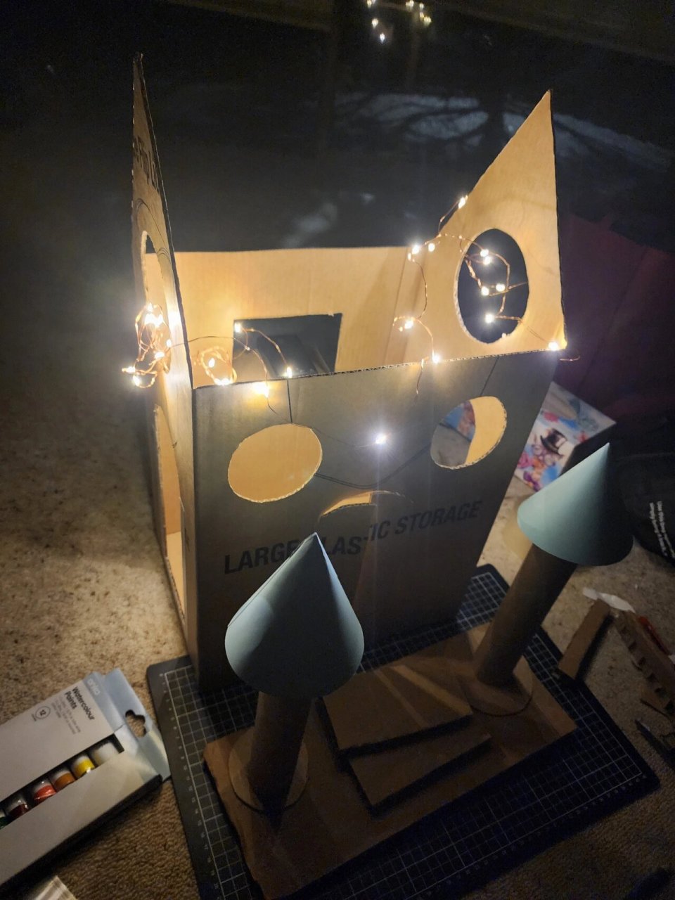 废纸箱手工制作-紫色梦幻城堡98 大概是做了ece老师以后,手残党开始