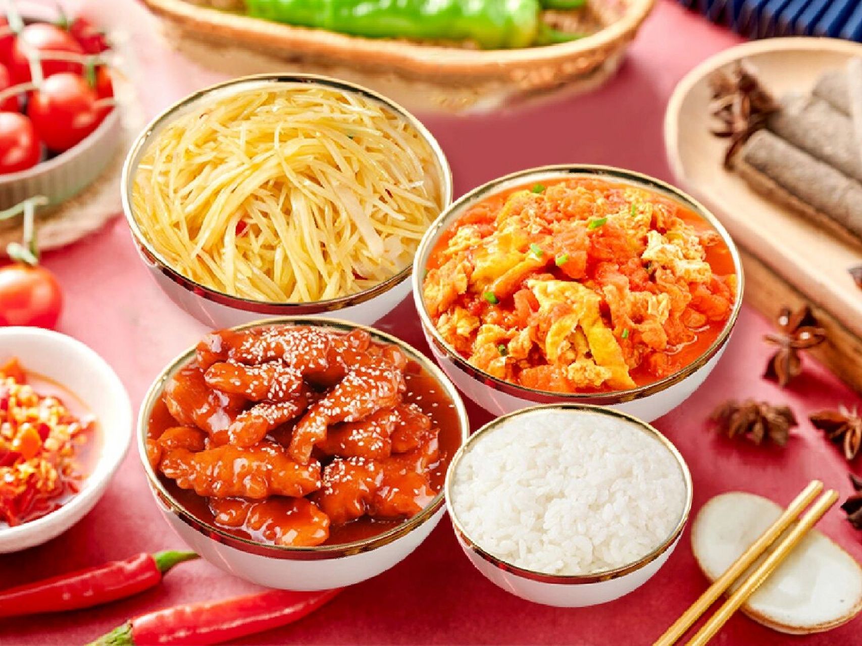 美团外卖复合菜品图 川流小碗菜