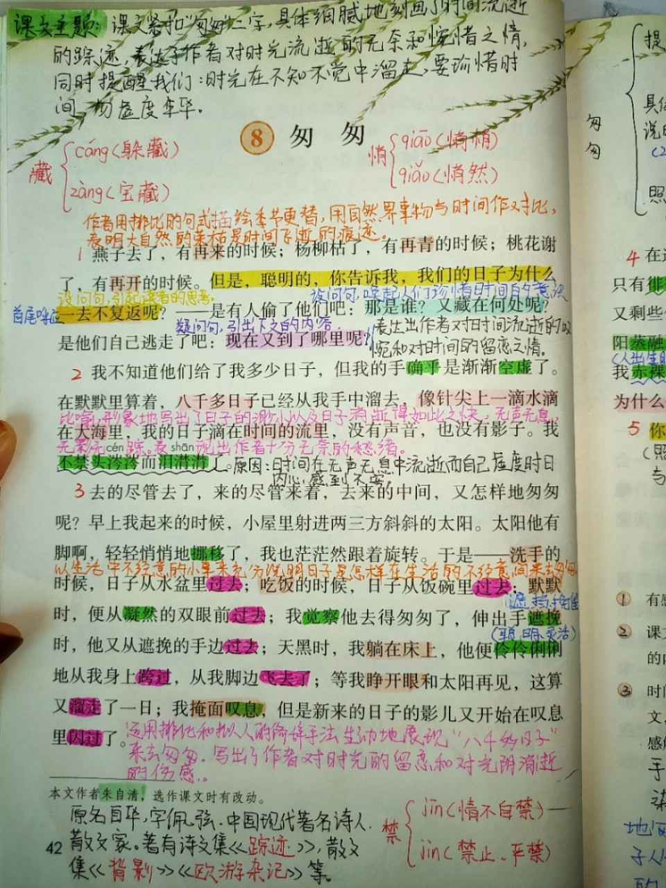 8《匆匆》课文批注 #六年级下册语文笔记