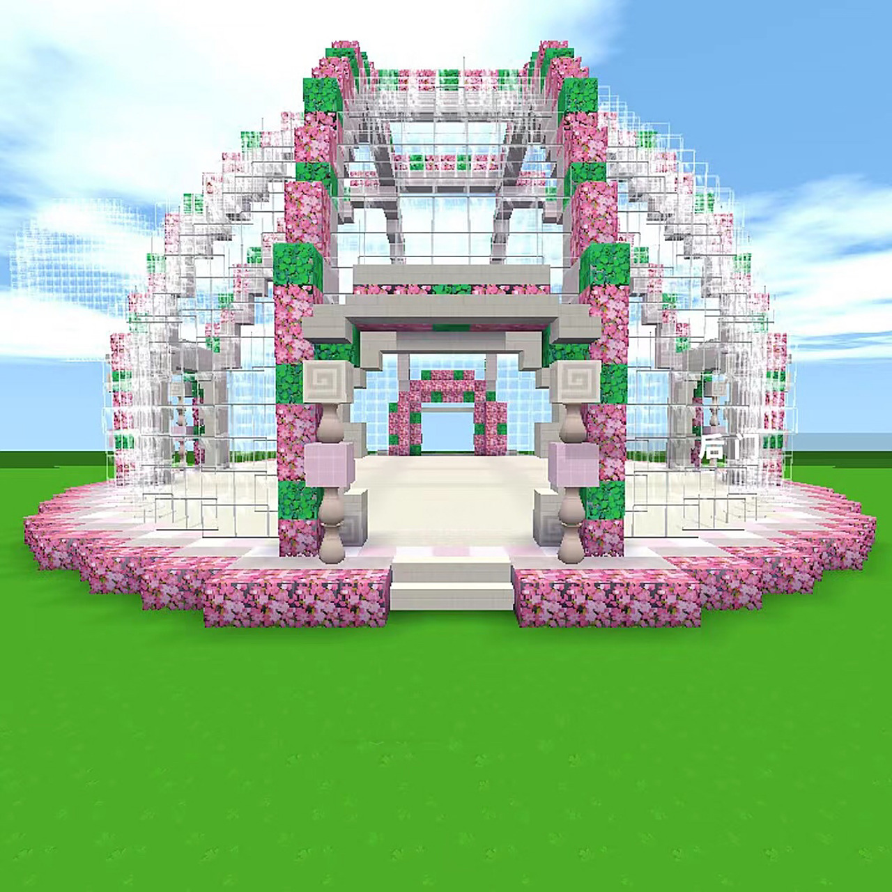 迷你世界-锦茵宫殿&花音书绝建筑教程