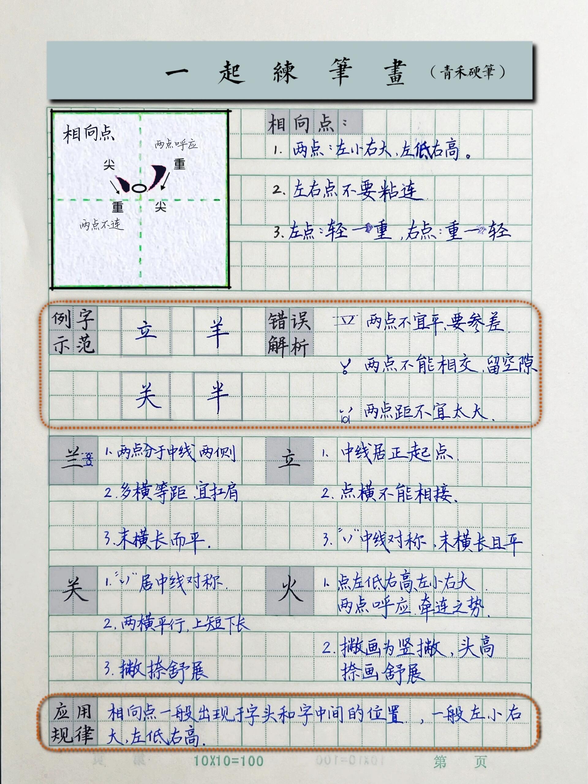 硬笔笔画练起来小红书开学季  被书法老师看上的笔记长什么样?