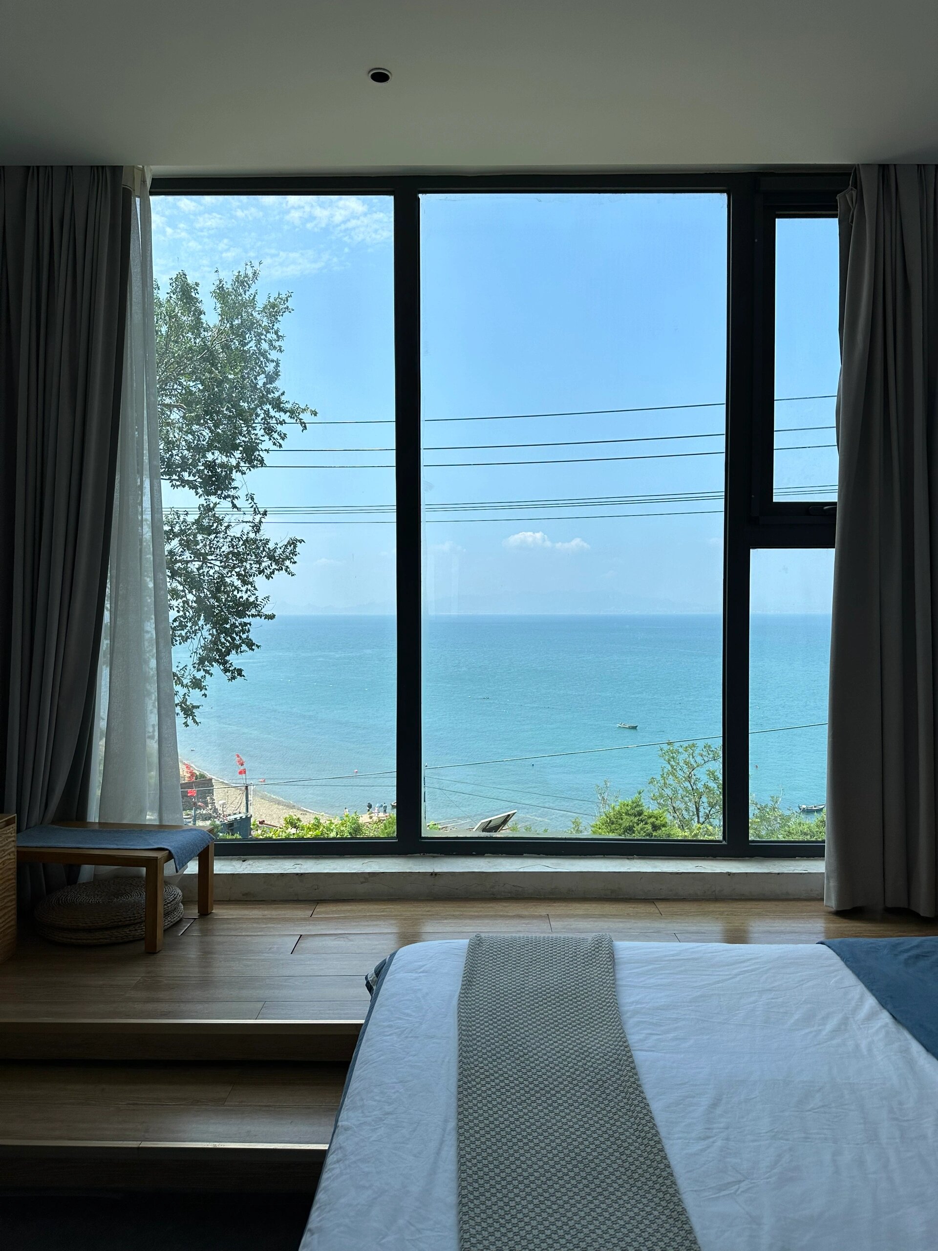 灵山岛人均200➕落地窗海景房🏝️