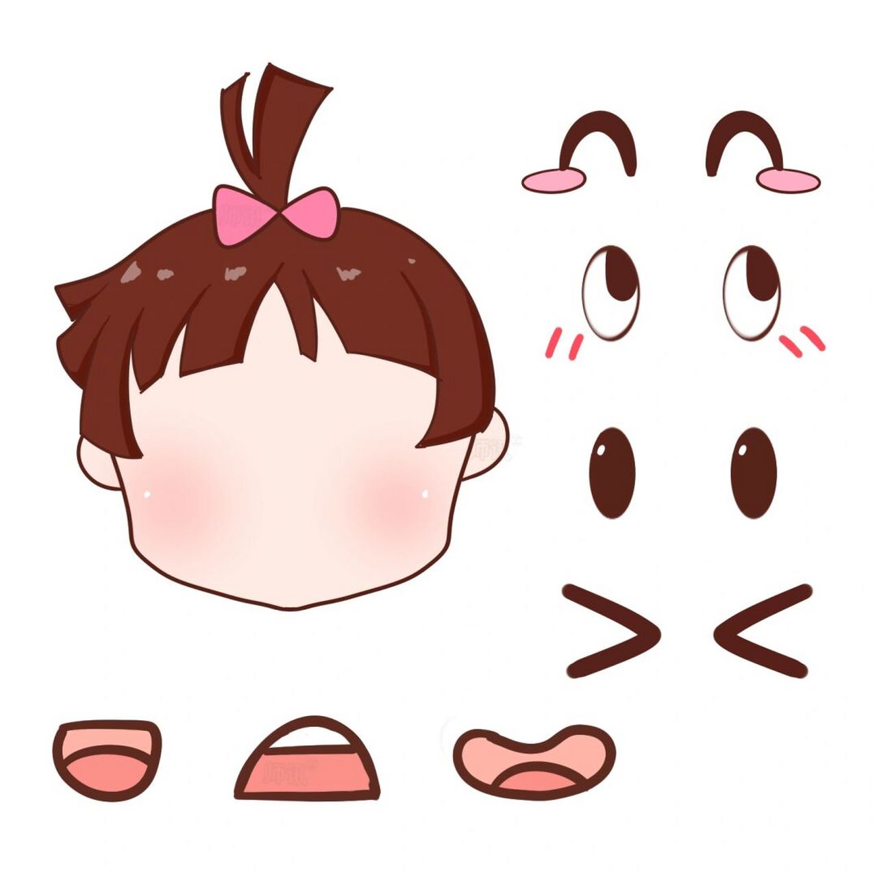 幼儿园娃娃家区域操作材料 99可直接打印素材哦 99好玩的五官认识