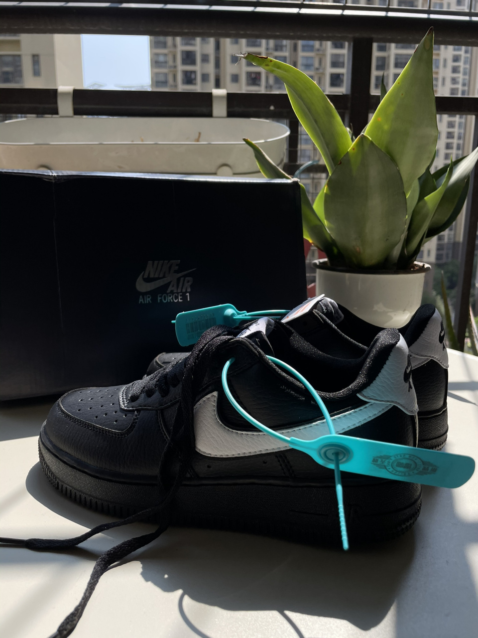 nike af1空军一号 黑白 超级酷好吧 黑白配色永远经典永远百搭!