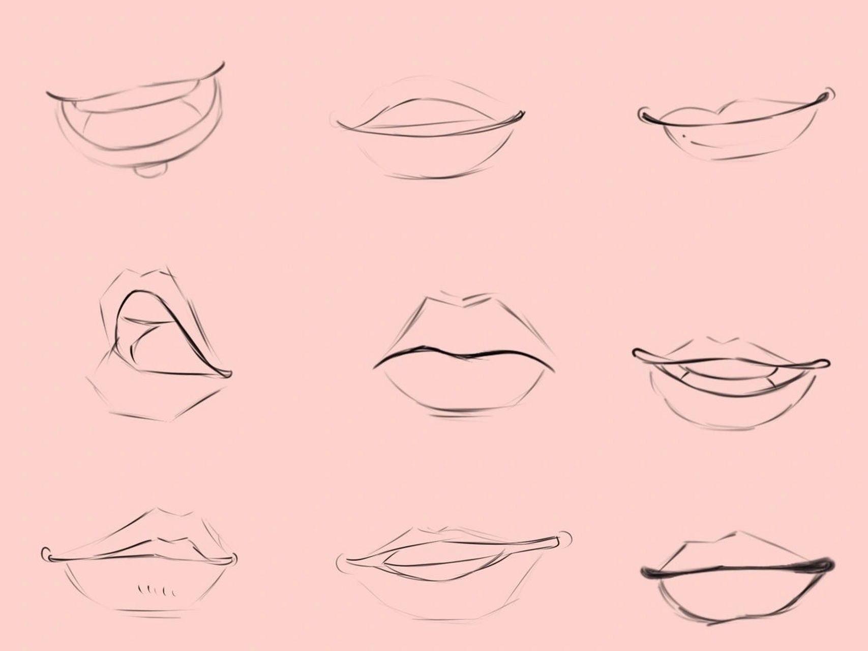 卡通嘴巴绘画教程临摹素材必收藏 93花椒卡通嘴巴素材第二弹 95不